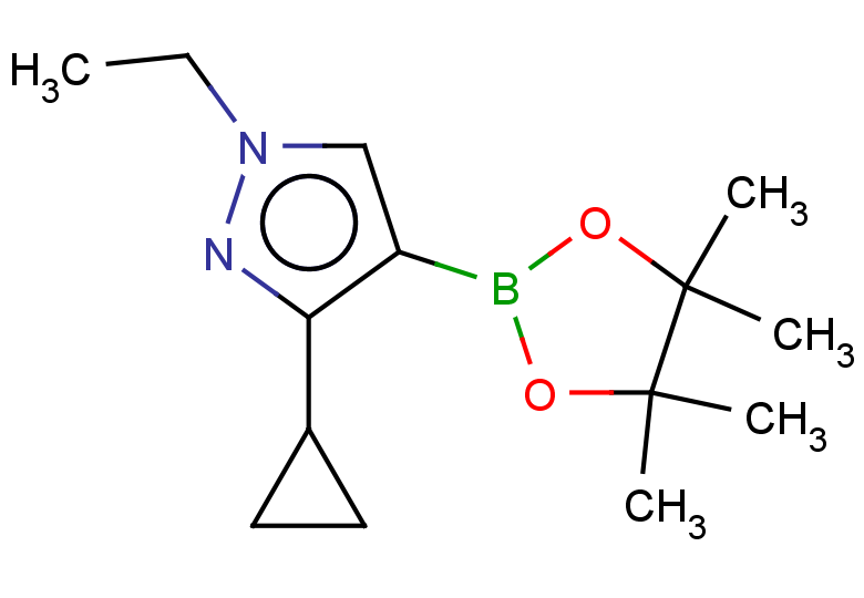3-cyclopropyl-1-ethyl-4-(tetramethyl-1,3,2-dioxaborolan-2-yl)-1H-pyrazole