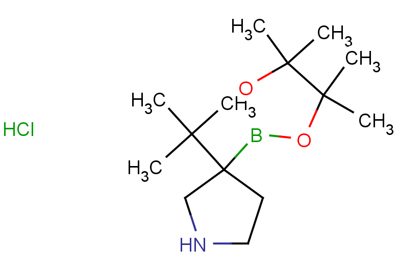3-tert-butyl-3-(4,4,5,5-tetramethyl-1,3,2-dioxaborolan-2-yl)pyrrolidine hydrochloride