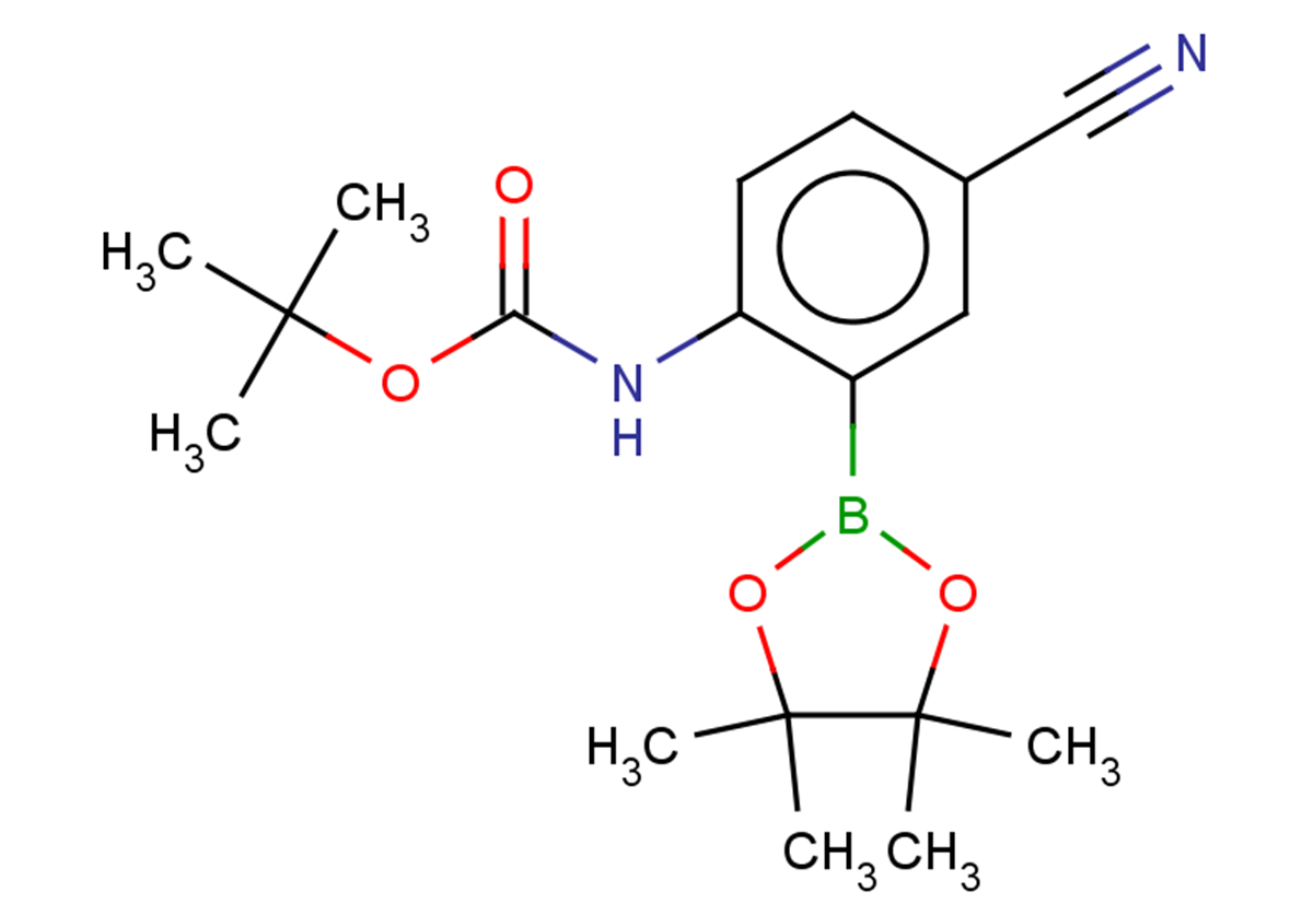 tert-butyl N-[4-cyano-2-(tetramethyl-1,3,2-dioxaborolan-2-yl)phenyl]carbamate