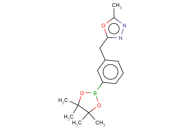 2-methyl-5-{[3-(tetramethyl-1,3,2-dioxaborolan-2-yl)phenyl]methyl}-1,3,4-oxadiazole