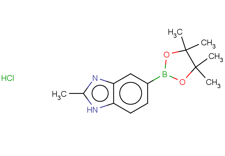 2-methyl-5-(tetramethyl-1,3,2-dioxaborolan-2-yl)-1H-1,3-benzodiazole hydrochloride