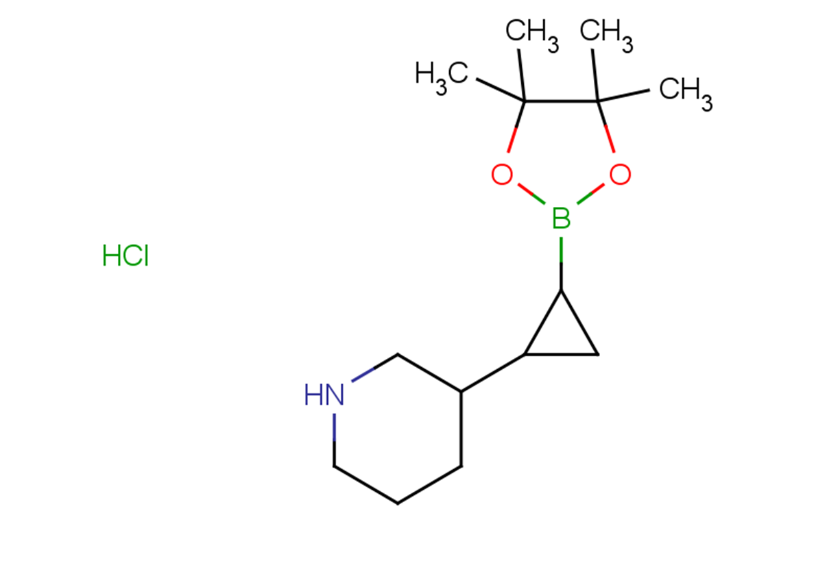 3-[2-(tetramethyl-1,3,2-dioxaborolan-2-yl)cyclopropyl]piperidine hydrochloride