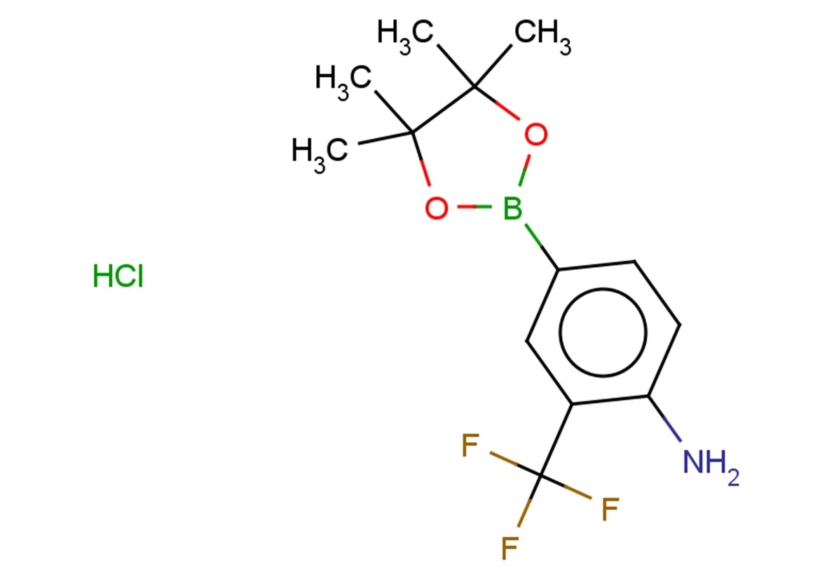 4-(4,4,5,5-tetramethyl-1,3,2-dioxaborolan-2-yl)-2-(trifluoromethyl)aniline hydrochloride