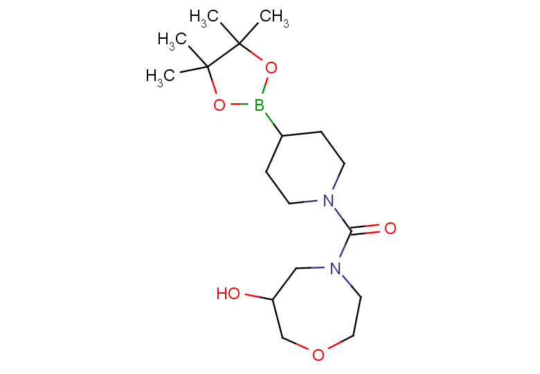 4-[4-(tetramethyl-1,3,2-dioxaborolan-2-yl)piperidine-1-carbonyl]-1,4-oxazepan-6-ol