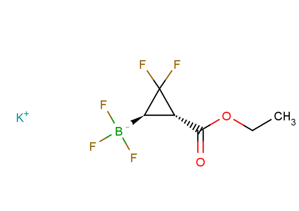 rac-potassium [(1R,3S)-3-(ethoxycarbonyl)-2,2-difluorocyclopropyl]trifluoroboranuide, trans