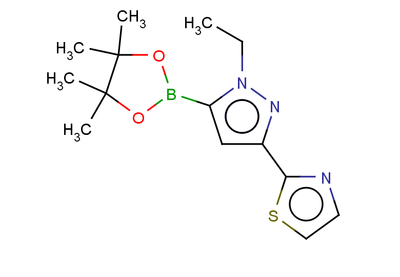 2-[1-ethyl-5-(tetramethyl-1,3,2-dioxaborolan-2-yl)-1H-pyrazol-3-yl]-1,3-thiazole
