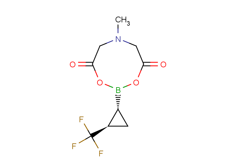 rac-6-methyl-2-[(1R,2R)-2-(trifluoromethyl)cyclopropyl]-1,3,6,2-dioxazaborocane-4,8-dione, trans