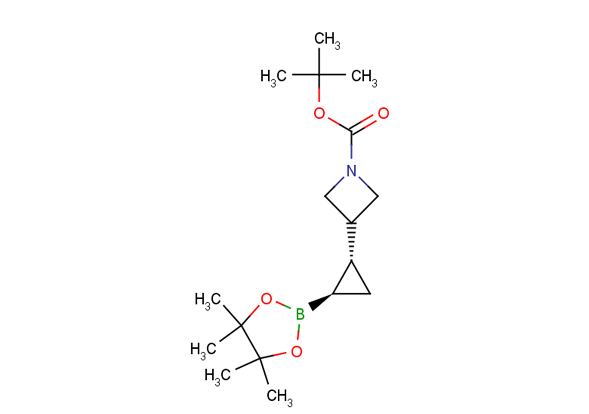 rac-tert-butyl 3-[(1R,2R)-2-(4,4,5,5-tetramethyl-1,3,2-dioxaborolan-2-yl)cyclopropyl]azetidine-1-carboxylate, trans