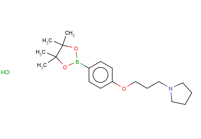 1-(3-(4-(4,4,5,5-tetramethyl-1,3,2-dioxaborolan-2-yl)phenoxy)propyl)pyrrolidine hydrochloride