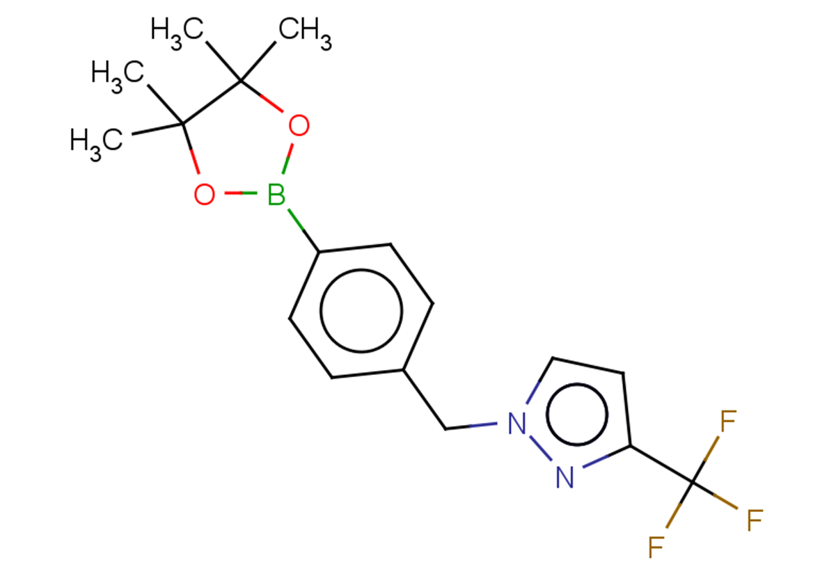 1-{[4-(tetramethyl-1,3,2-dioxaborolan-2-yl)phenyl]methyl}-3-(trifluoromethyl)-1H-pyrazole
