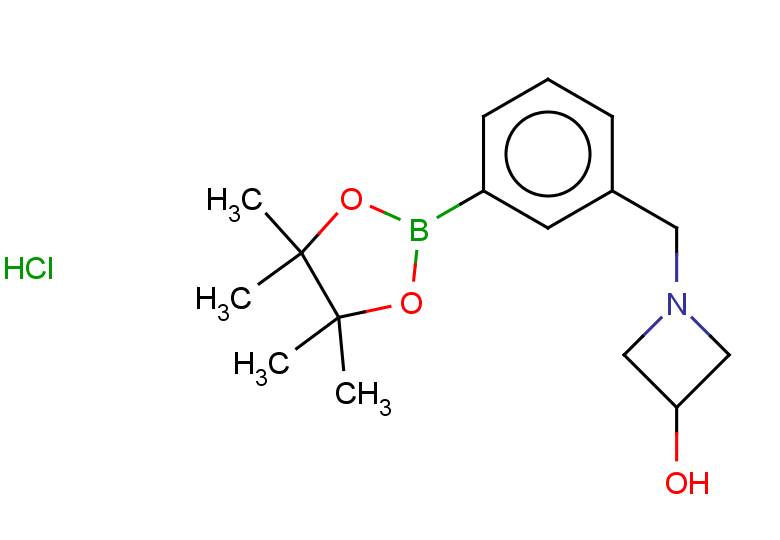 1-{[3-(tetramethyl-1,3,2-dioxaborolan-2-yl)phenyl]methyl}azetidin-3-ol hydrochloride