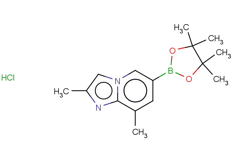 2,8-dimethyl-6-(tetramethyl-1,3,2-dioxaborolan-2-yl)imidazo[1,2-a]pyridine hydrochloride