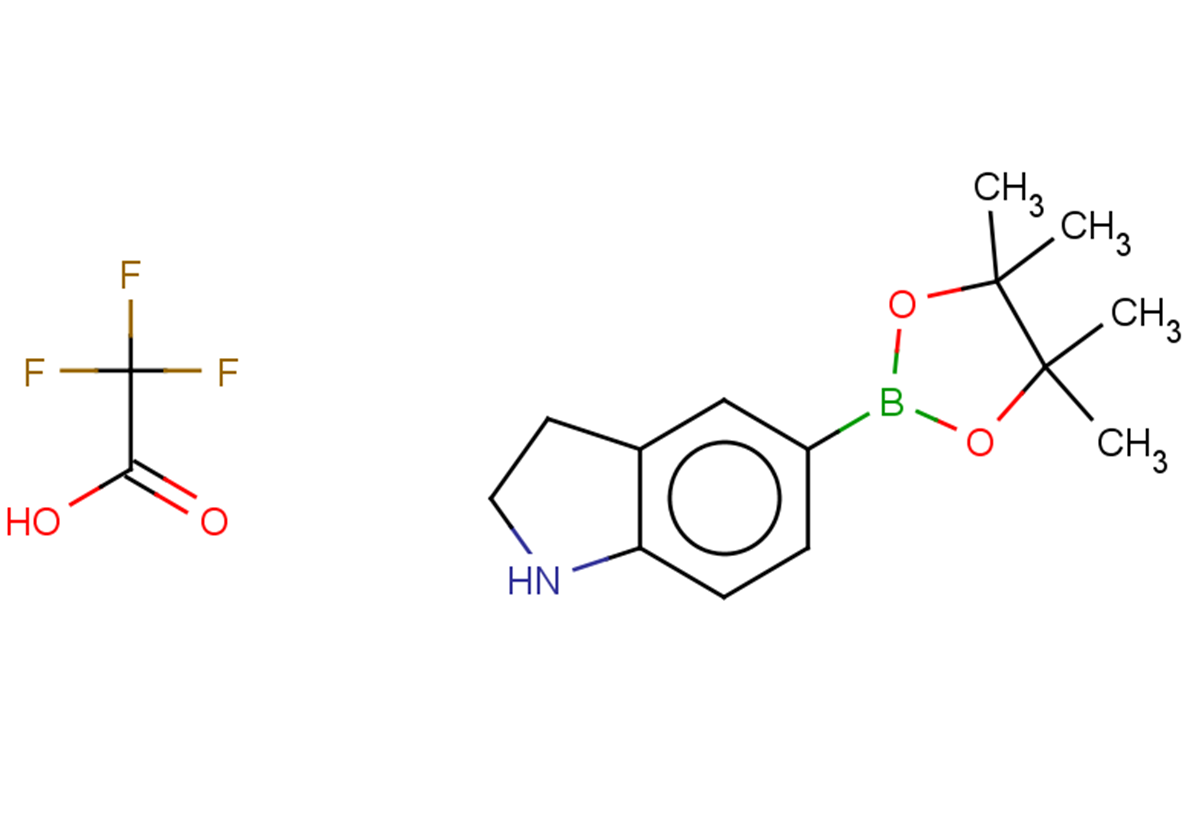 5-(4,4,5,5-tetramethyl-1,3,2-dioxaborolan-2-yl)-2,3-dihydro-1H-indole, trifluoroacetic acid