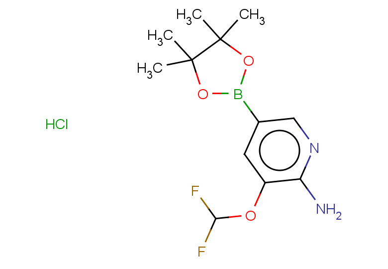 3-(difluoromethoxy)-5-(4,4,5,5-tetramethyl-1,3,2-dioxaborolan-2-yl)pyridin-2-amine hydrochloride
