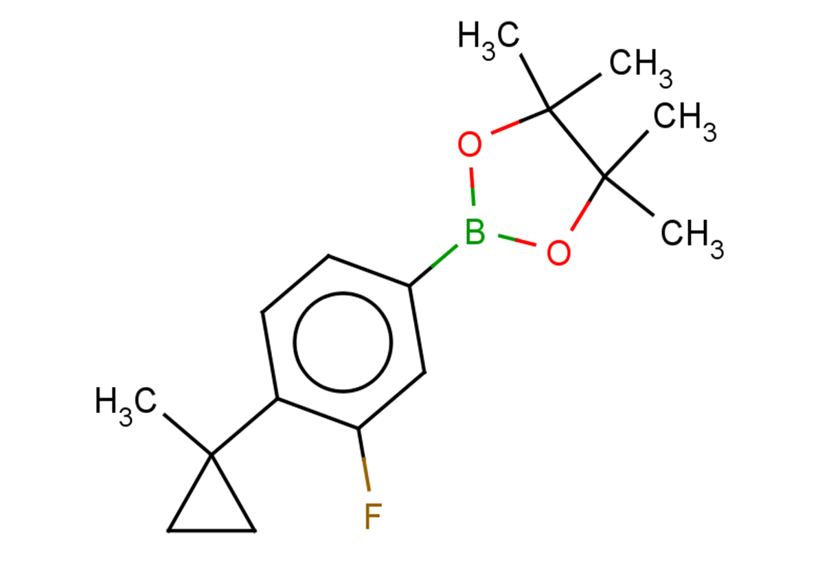 2-[3-fluoro-4-(1-methylcyclopropyl)phenyl]-4,4,5,5-tetramethyl-1,3,2-dioxaborolane
