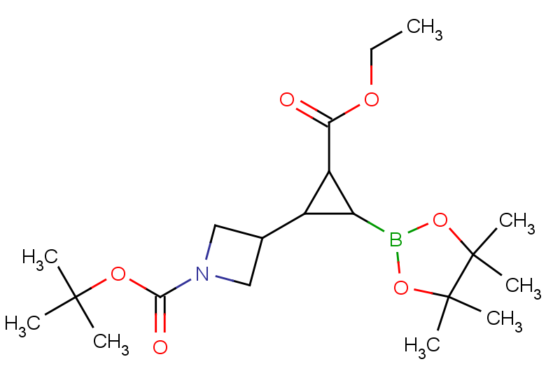 tert-butyl 3-[2-(ethoxycarbonyl)-3-(4,4,5,5-tetramethyl-1,3,2-dioxaborolan-2-yl)cyclopropyl]azetidine-1-carboxylate, Mixture of diastereomers