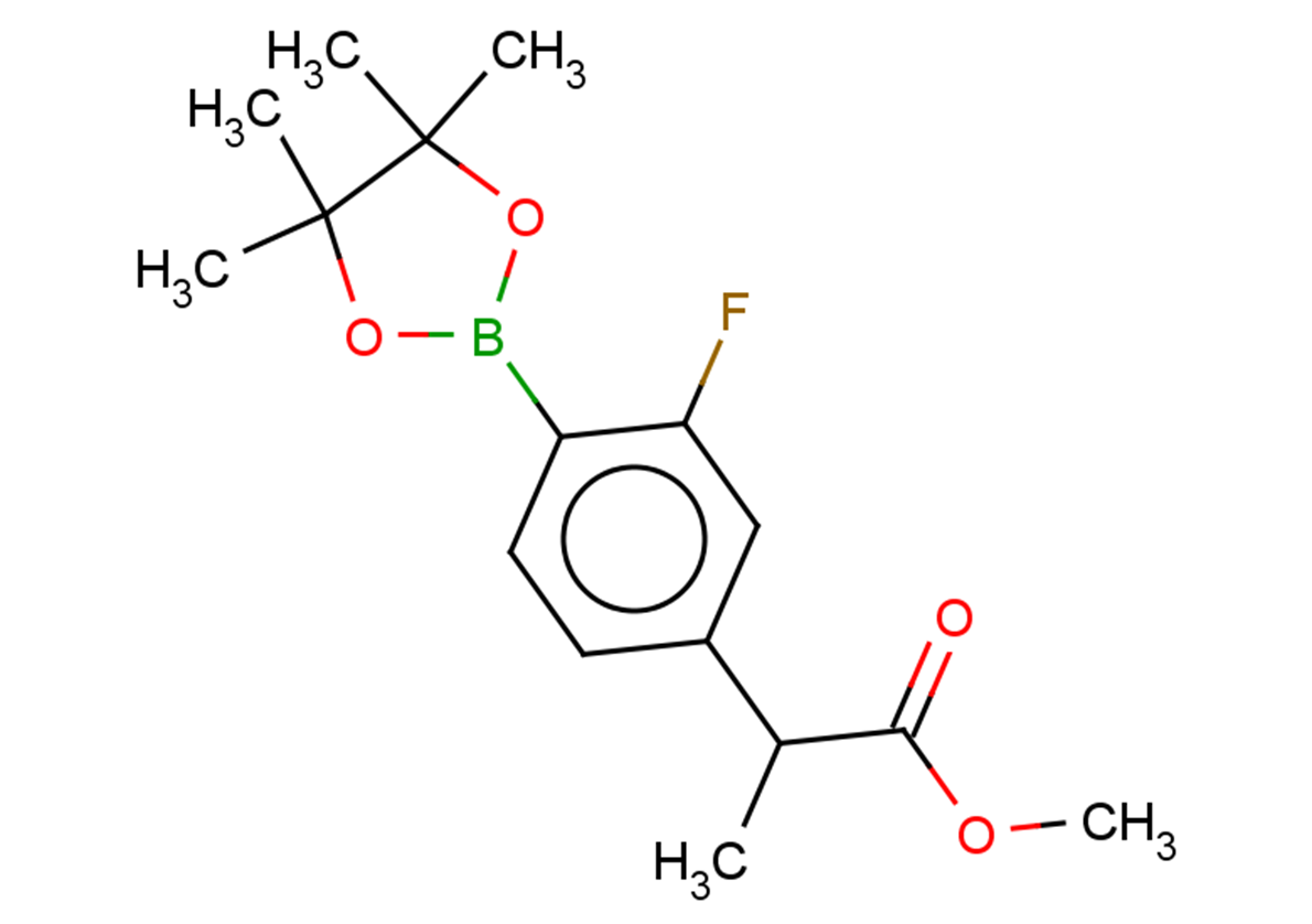 methyl 2-[3-fluoro-4-(4,4,5,5-tetramethyl-1,3,2-dioxaborolan-2-yl)phenyl]propanoate