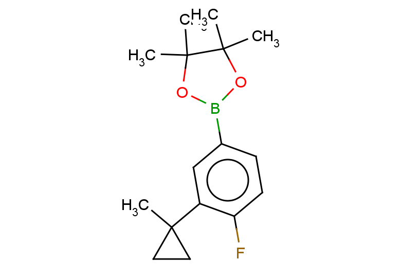 2-[4-fluoro-3-(1-methylcyclopropyl)phenyl]-4,4,5,5-tetramethyl-1,3,2-dioxaborolane