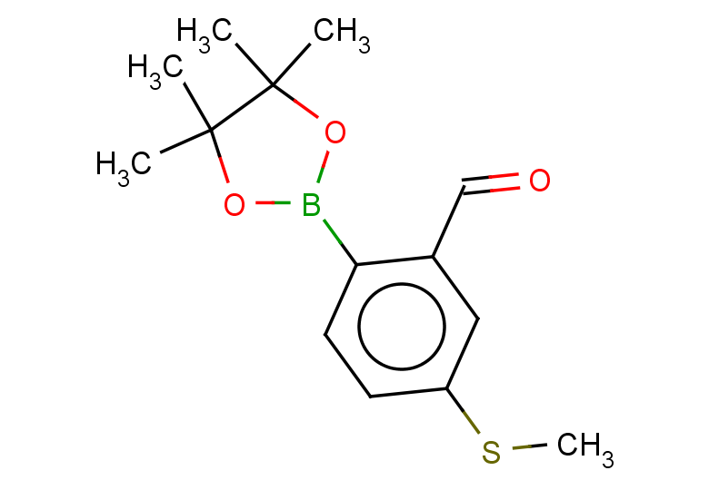 5-(methylsulfanyl)-2-(4,4,5,5-tetramethyl-1,3,2-dioxaborolan-2-yl)benzaldehyde