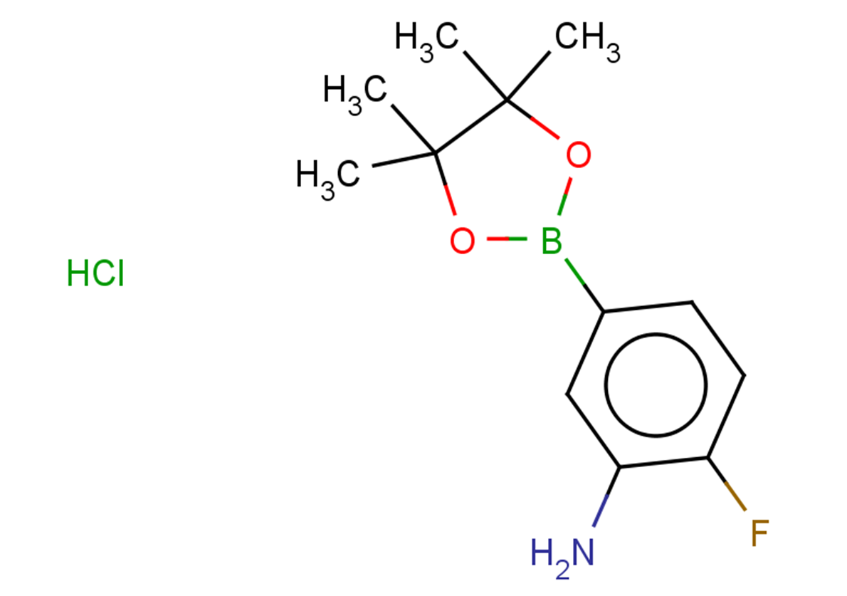 2-fluoro-5-(4,4,5,5-tetramethyl-1,3,2-dioxaborolan-2-yl)aniline hydrochloride