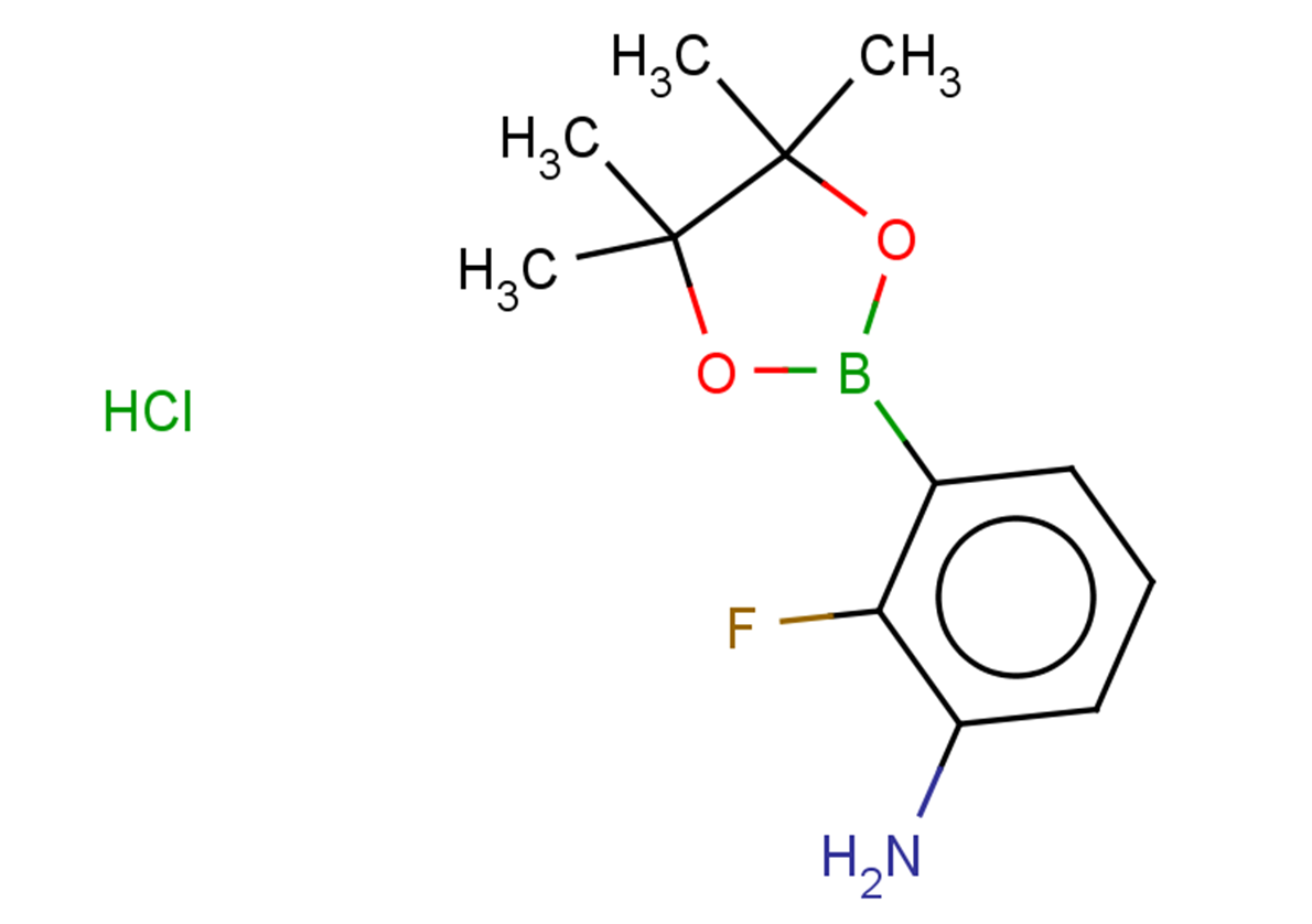 2-fluoro-3-(4,4,5,5-tetramethyl-1,3,2-dioxaborolan-2-yl)aniline hydrochloride