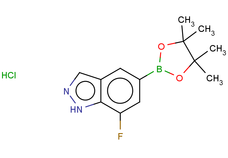 7-fluoro-5-(4,4,5,5-tetramethyl-1,3,2-dioxaborolan-2-yl)-1H-indazole hydrochloride