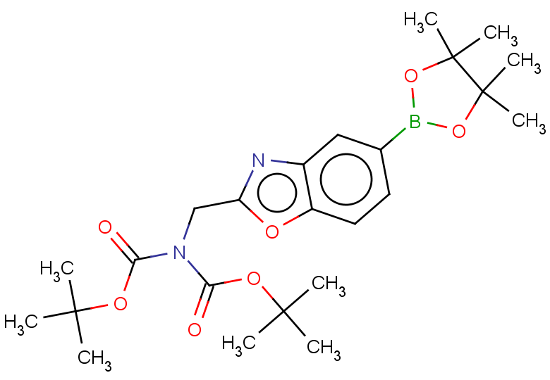 tert-butyl N-[(tert-butoxy)carbonyl]-N-{[5-(tetramethyl-1,3,2-dioxaborolan-2-yl)-1,3-benzoxazol-2-yl]methyl}carbamate