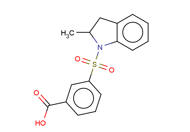 3-[(2-methyl-2,3-dihydro-1H-indol-1-yl)sulfonyl]benzoic acid