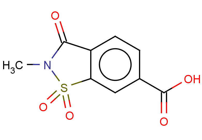 2-methyl-1,1,3-trioxo-2,3-dihydro-1lambda6,2-benzothiazole-6-carboxylic acid