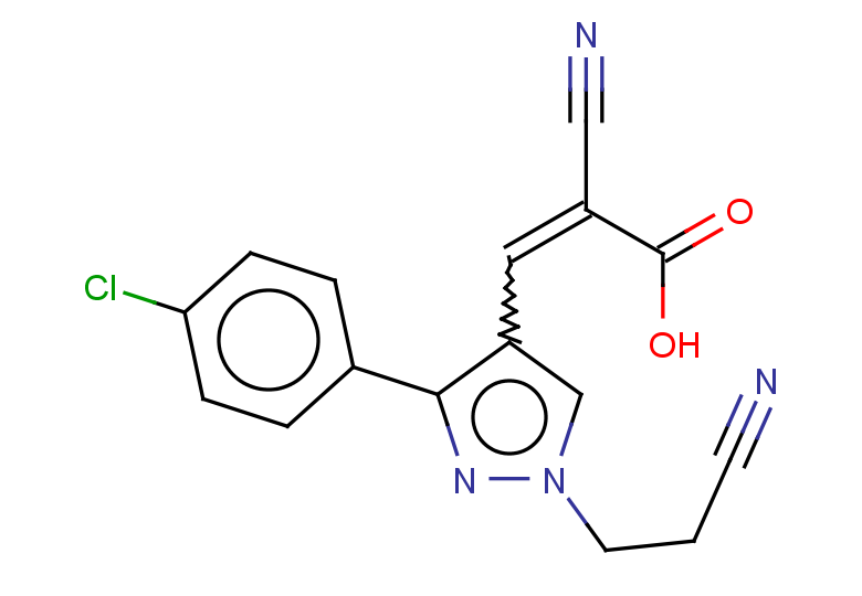 3-[3-(4-chlorophenyl)-1-(2-cyanoethyl)-1H-pyrazol-4-yl]-2-cyanoprop-2-enoic acid