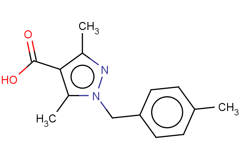 3,5-dimethyl-1-[(4-methylphenyl)methyl]-1H-pyrazole-4-carboxylic acid