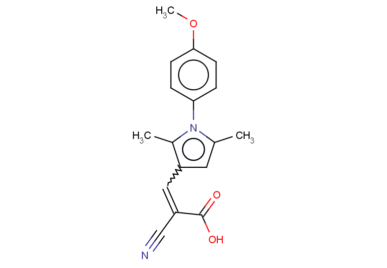2-cyano-3-[1-(4-methoxyphenyl)-2,5-dimethyl-1H-pyrrol-3-yl]prop-2-enoic acid