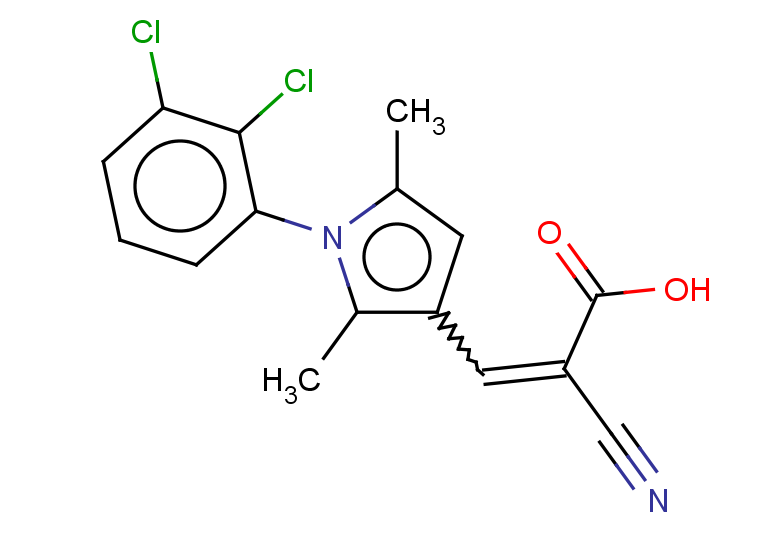 2-cyano-3-[1-(2,3-dichlorophenyl)-2,5-dimethyl-1H-pyrrol-3-yl]prop-2-enoic acid