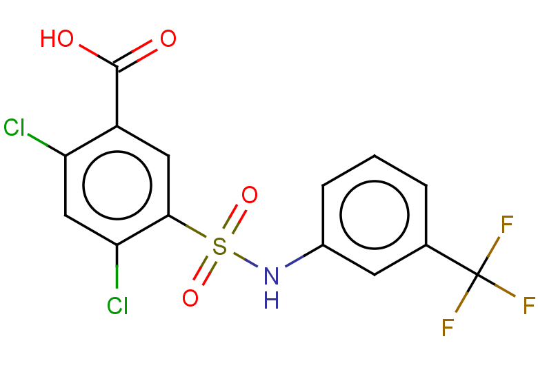 2,4-dichloro-5-{[3-(trifluoromethyl)phenyl]sulfamoyl}benzoic acid