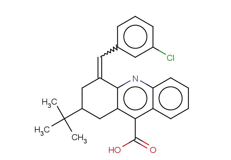 2-tert-butyl-4-[(3-chlorophenyl)methylidene]-1,2,3,4-tetrahydroacridine-9-carboxylic acid