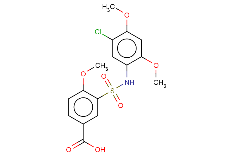 3-[(5-chloro-2,4-dimethoxyphenyl)sulfamoyl]-4-methoxybenzoic acid