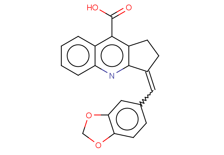 3-(1,3-dioxaindan-5-ylmethylidene)-1H,2H,3H-cyclopenta[b]quinoline-9-carboxylic acid