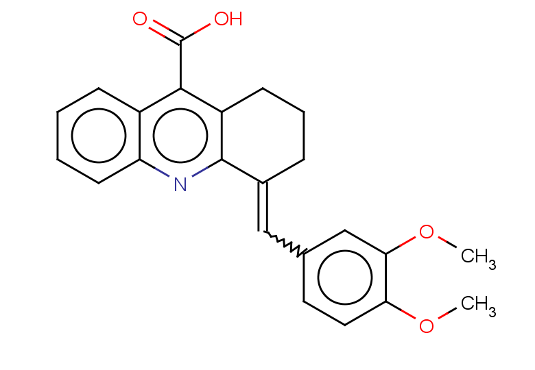 4-[(3,4-dimethoxyphenyl)methylidene]-1,2,3,4-tetrahydroacridine-9-carboxylic acid