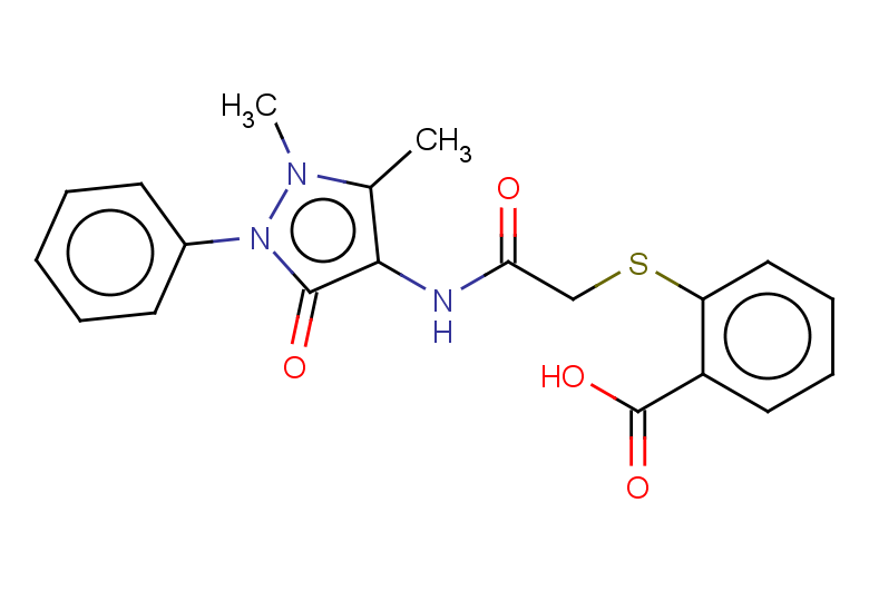 2-({[(1,5-dimethyl-3-oxo-2-phenyl-2,3-dihydro-1H-pyrazol-4-yl)carbamoyl]methyl}sulfanyl)benzoic acid