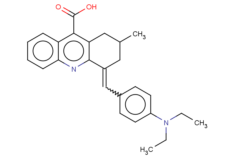 4-{[4-(diethylamino)phenyl]methylidene}-2-methyl-1,2,3,4-tetrahydroacridine-9-carboxylic acid