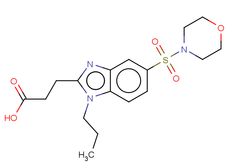 3-[5-(morpholine-4-sulfonyl)-1-propyl-1H-1,3-benzodiazol-2-yl]propanoic acid