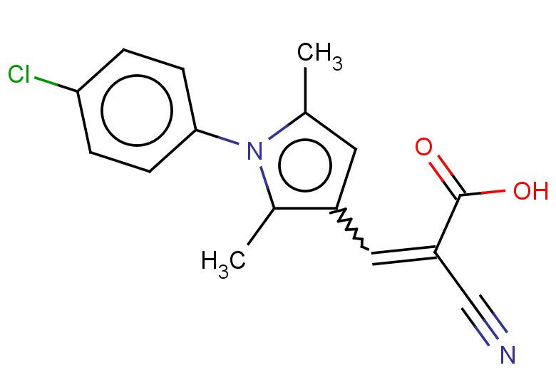 3-[1-(4-chlorophenyl)-2,5-dimethyl-1H-pyrrol-3-yl]-2-cyanoprop-2-enoic acid