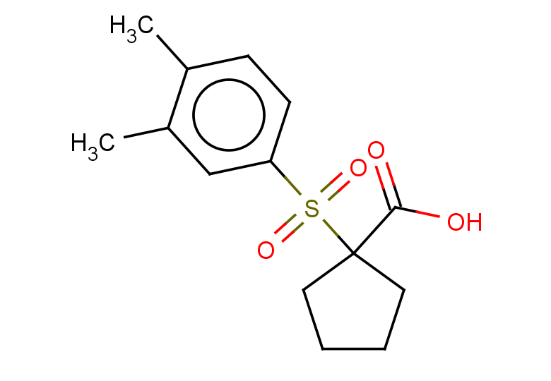 1-(3,4-dimethylbenzenesulfonyl)cyclopentane-1-carboxylic acid