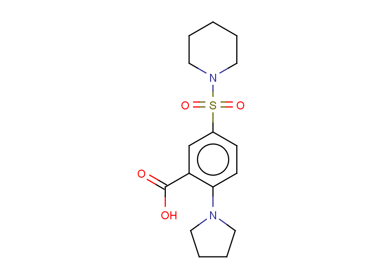 5-(piperidine-1-sulfonyl)-2-(pyrrolidin-1-yl)benzoic acid