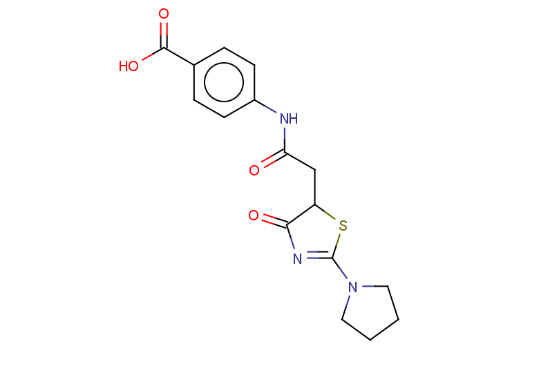 4-{2-[4-oxo-2-(pyrrolidin-1-yl)-4,5-dihydro-1,3-thiazol-5-yl]acetamido}benzoic acid