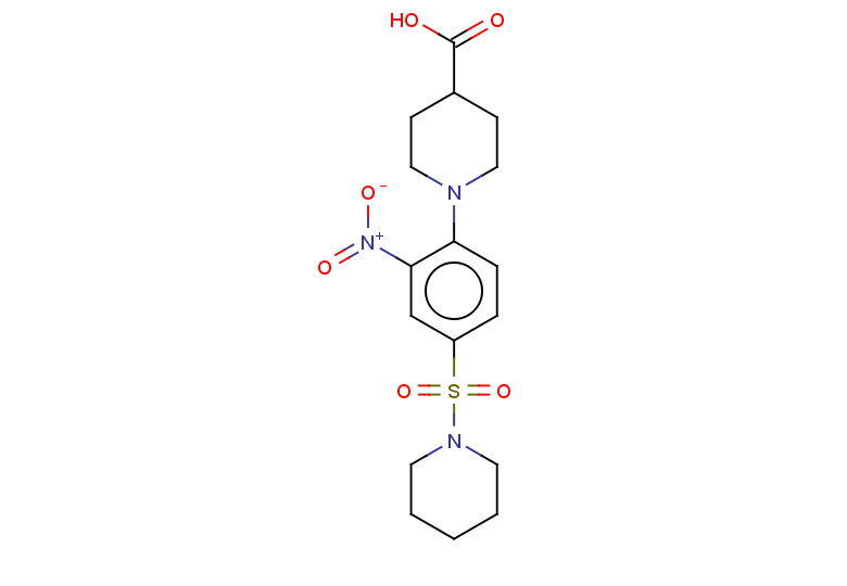 1-[2-nitro-4-(piperidine-1-sulfonyl)phenyl]piperidine-4-carboxylic acid