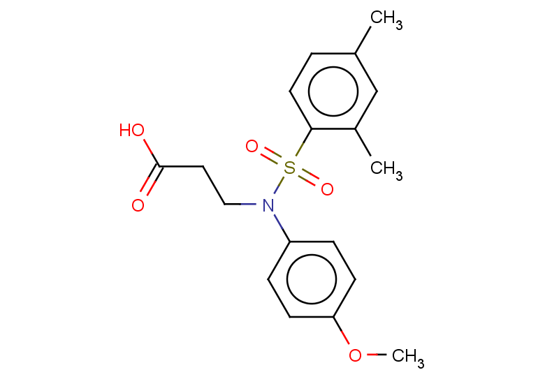3-[N-(4-methoxyphenyl)2,4-dimethylbenzenesulfonamido]propanoic acid