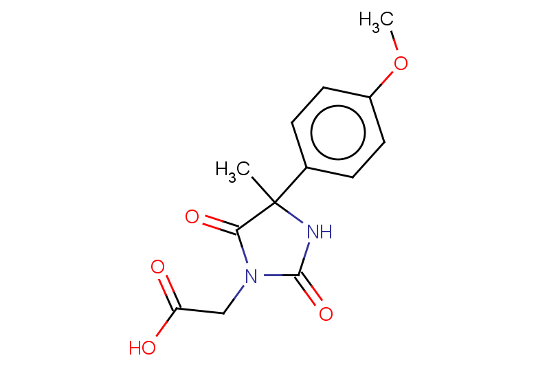 2-[4-(4-methoxyphenyl)-4-methyl-2,5-dioxoimidazolidin-1-yl]acetic acid