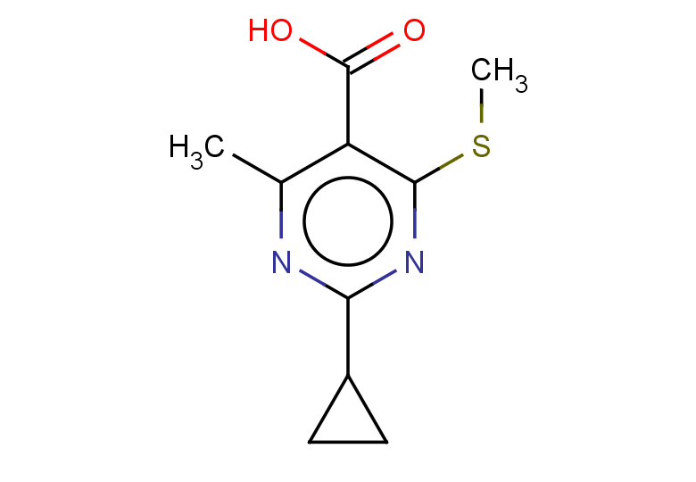 2-cyclopropyl-4-methyl-6-(methylsulfanyl)pyrimidine-5-carboxylic acid