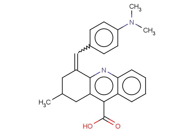 4-{[4-(dimethylamino)phenyl]methylidene}-2-methyl-1,2,3,4-tetrahydroacridine-9-carboxylic acid
